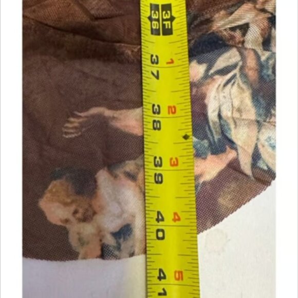 Fashion Nova XL Bodycon Midi Dress Renaissance Art High Neck Long Sleeve NEW - Picture 8 of 10